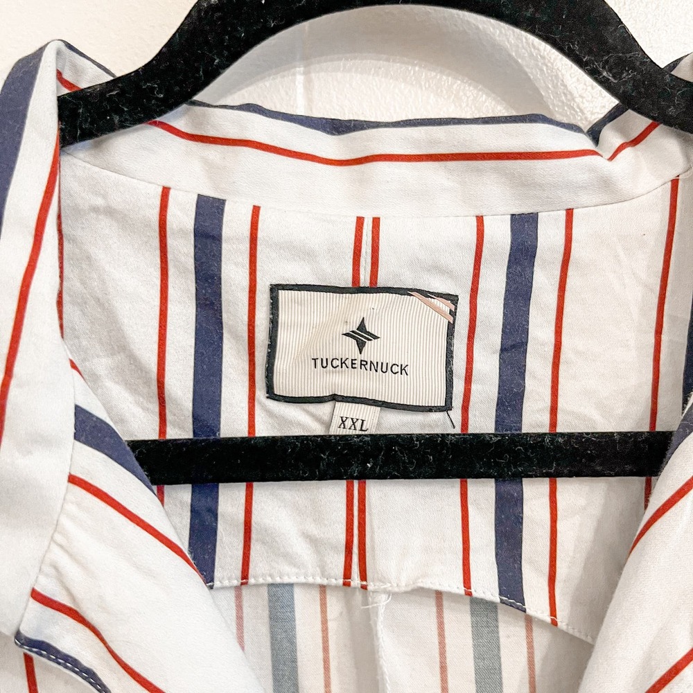 Tuckernuck Striped Mini Dress - White, Red, Blue - Picture 6 of 13